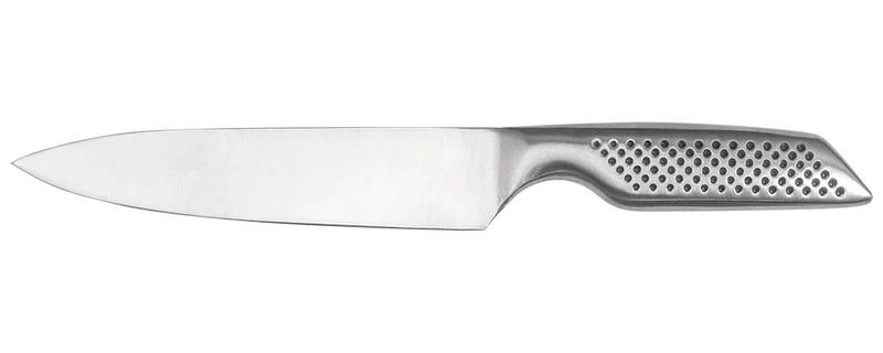 Couteau de cuisine avec manche inox antidérapant - Série GripMaster