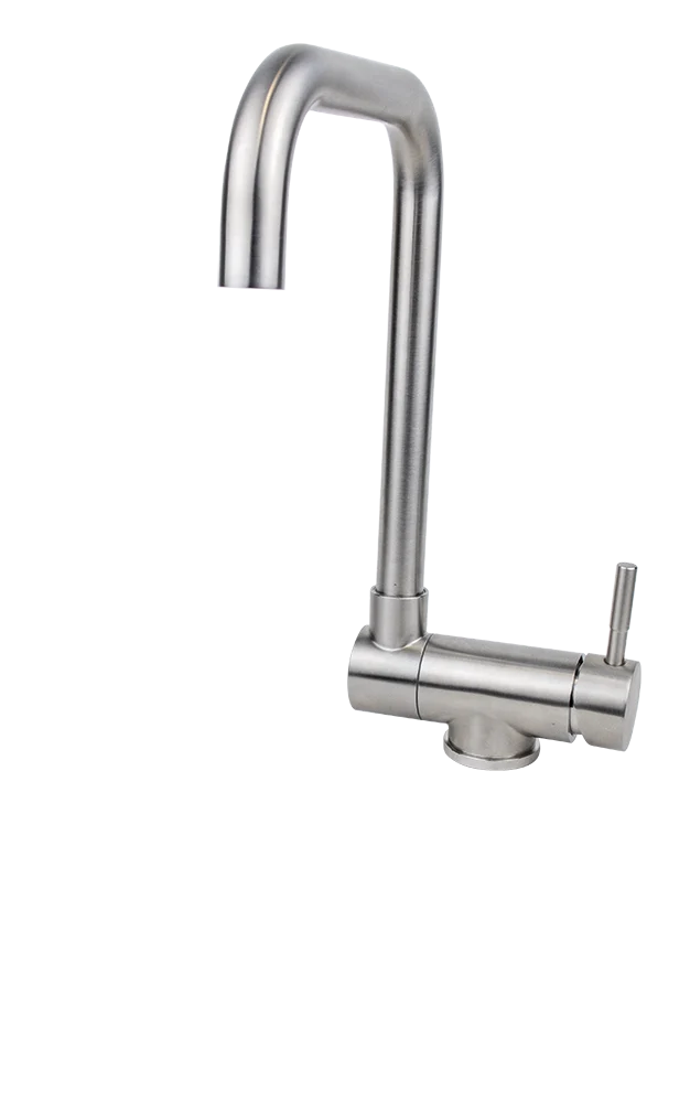 Robinet rabattable en acier inoxydable pour évier sous fenêtre