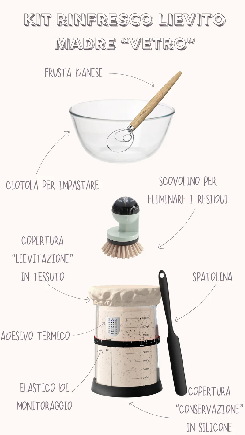 Kit Rinfresco Lievito Madre - Vetro