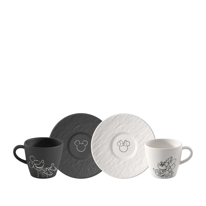 Villeroy & Boch Manufacture Mickey Mouse Set 2 Tazzine caffè con Piattino