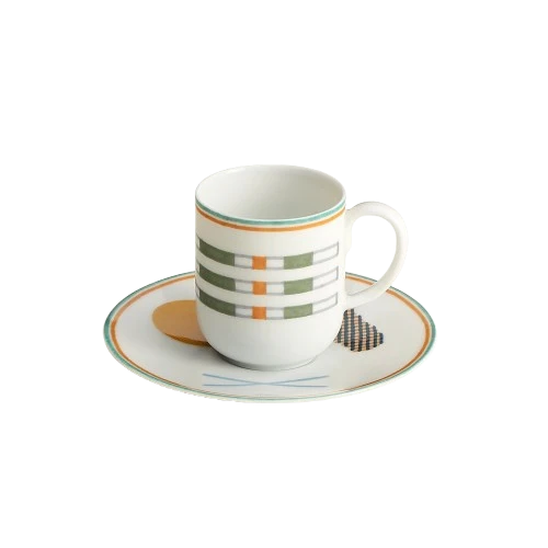 Hermès Saut Set 2 Tazzine da Caffè con Piattino