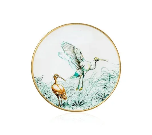 Hermès Carnet d'Equateur Set 2 Piatto da Pane "Uccelli" 14 cm