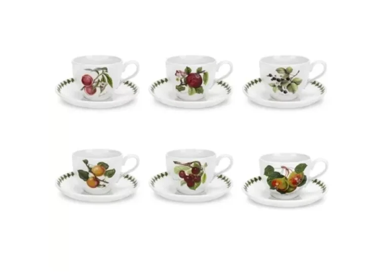 Portmeirion Pomona Set 6 Tazza Thè con piattino
