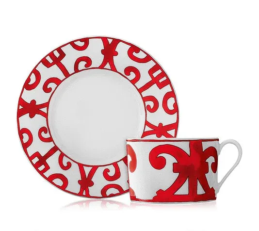 Hermès Balcon du Guadalquivir Set 2 Tazze colazione con piatto 34 cl