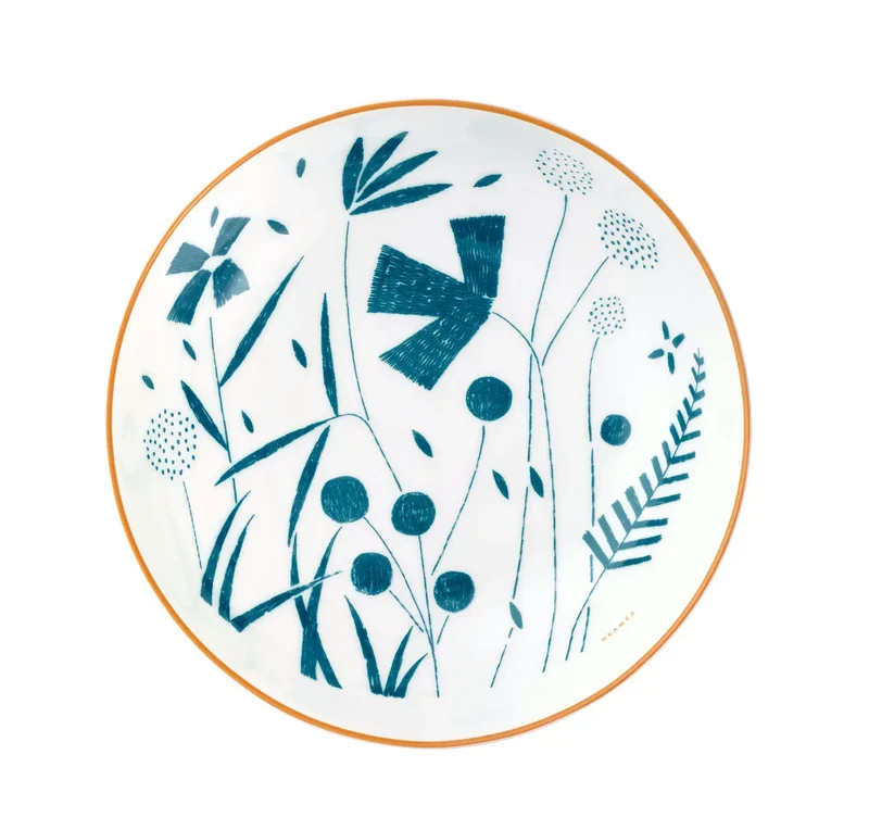 Hermès A walk in the Garden Set 2 Piatti Ciotole cm 16,5