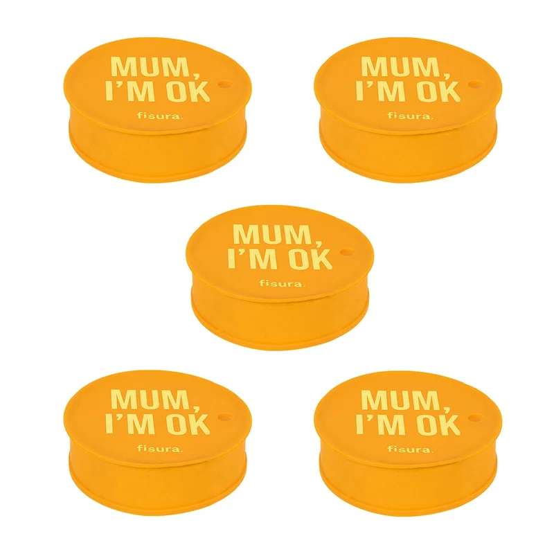 Tapa vasos antidroga “Mum I'm ok” 5 unidades