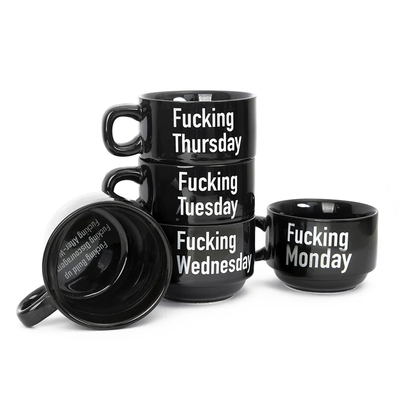 Tazas "Fucking Week" ENG (Set de 5)