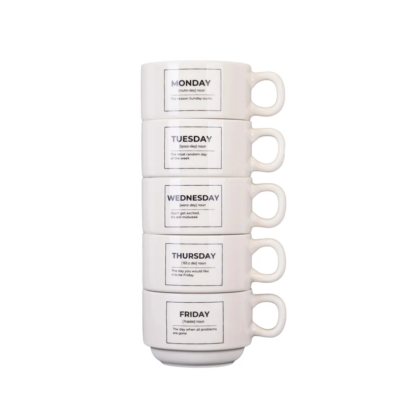 Tazas "Days of the week" (Set de 5)