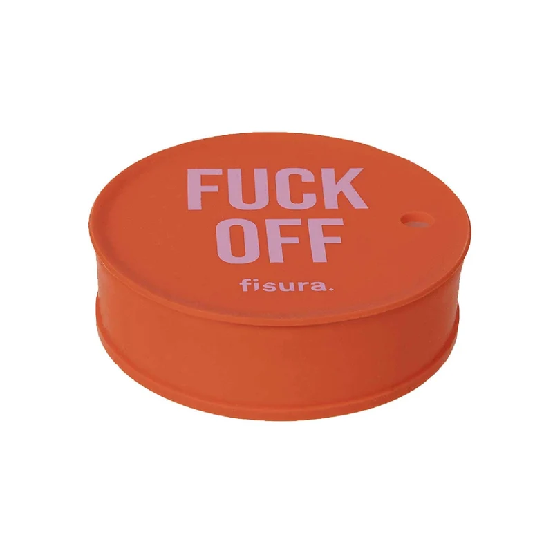 Tapa vasos antidroga “Fuck off” rojo