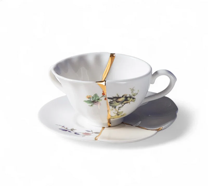 Seletti Kintsugi n°1 Tazza da Te con Tazza e Piattino