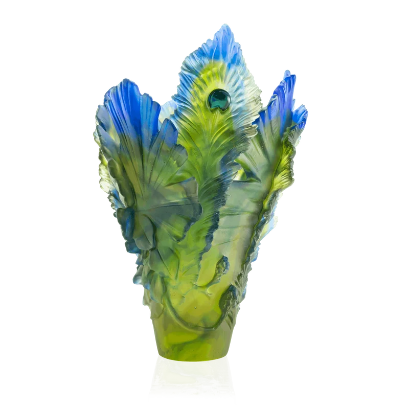 Daum Fleur Paon Exotique Vaso grande Modèle Edizione Limitata 125 pezzi