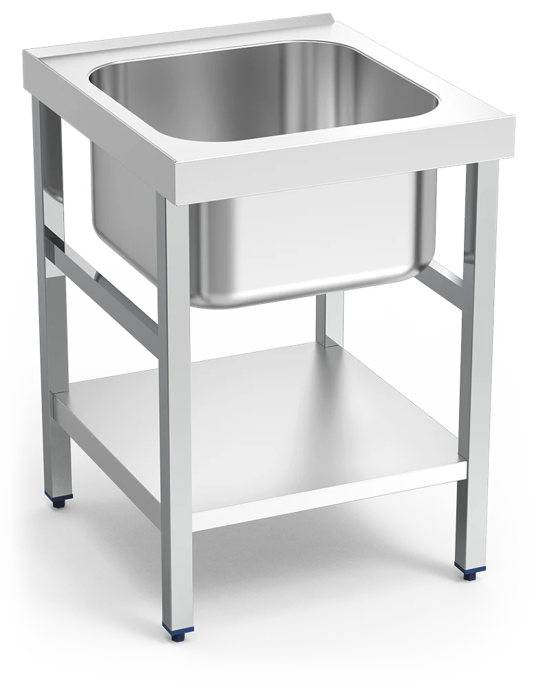 Table avec évier en prélavage ou de sortie pour lave-vaisselle