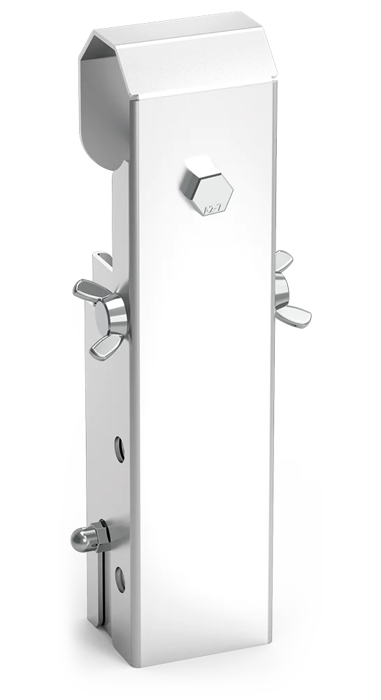 Support inox réglable pour balance alimentaire professionnelle