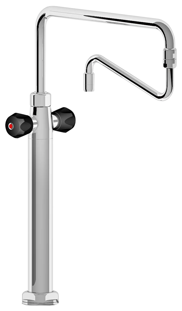 Robinet orientable sur colonne manette isolante