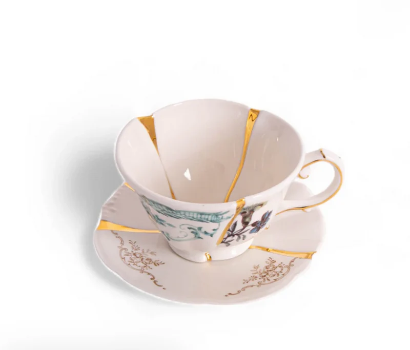 Seletti Kintsugi n° 3 Set da Te con Tazza e Piattino