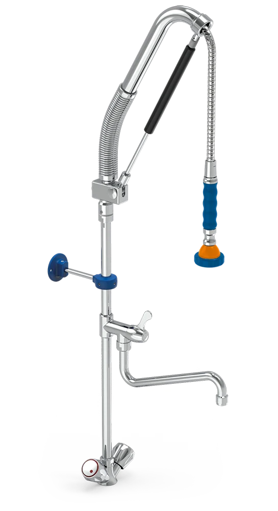 Robinet douchette actionnement extensible avec col de cygne