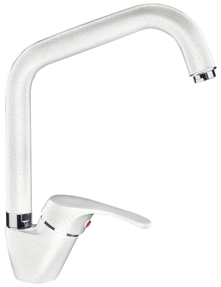 Robinet de cuisine blanc effet granit