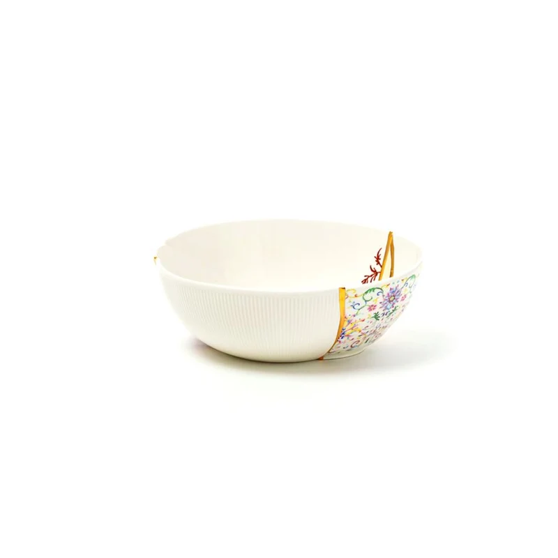 Seletti Kintsugi Ciotola in Porcellana, 19 cm