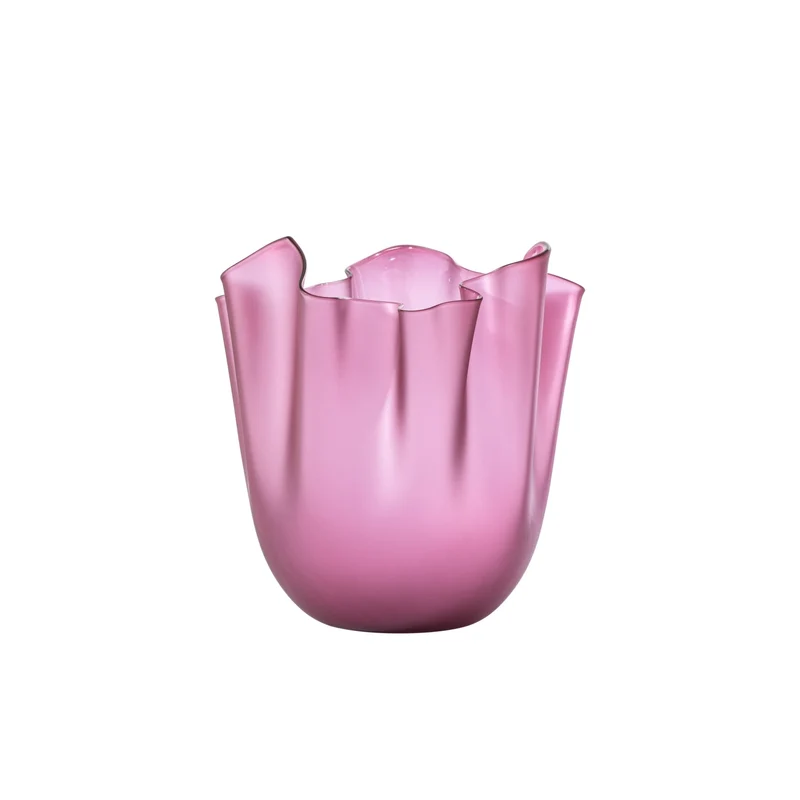 Venini Vaso Fazzoletto Piccolo Trasparente Sabbiato