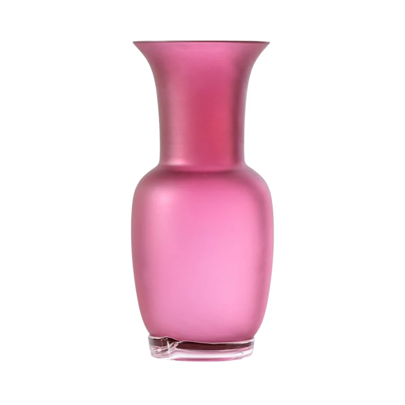Venini Vaso Opalino Piccolo Trasparente Sabbiato