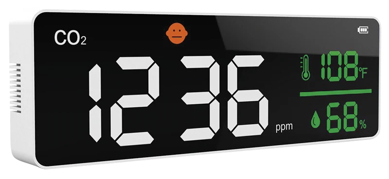 Panneau de mesure de CO2 pour moniteur de qualité de l'air mural / sur table