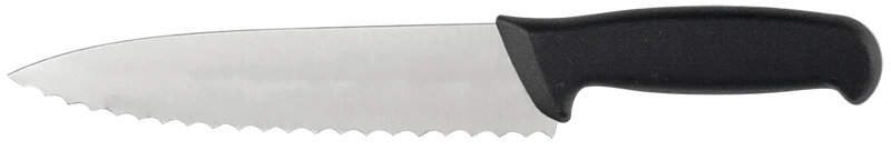 Couteau de chef à bord dentelé