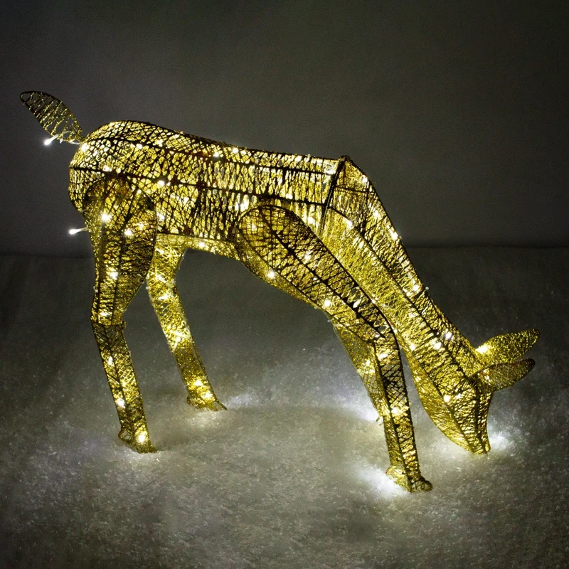 Renna di Natale Luminosa - Femmina - Oro