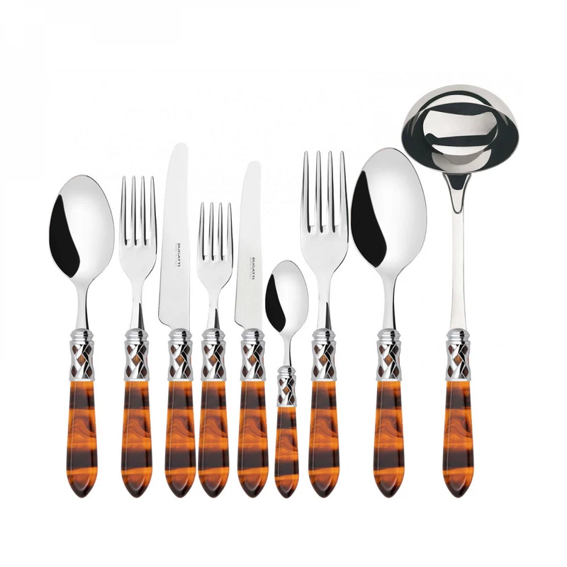 BUGATTI Aladdin Set Posate 75 Pezzi Ghiera Cromata Tartaruga