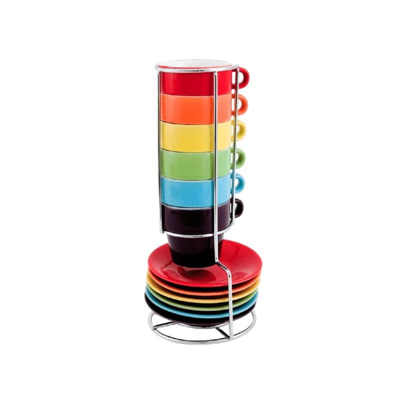 Pylones Espresso Set 6 Tazze espresso con piattino