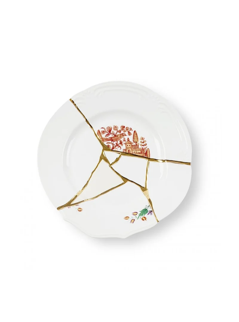 Seletti Kintsugi Piatto Piano in porcellana