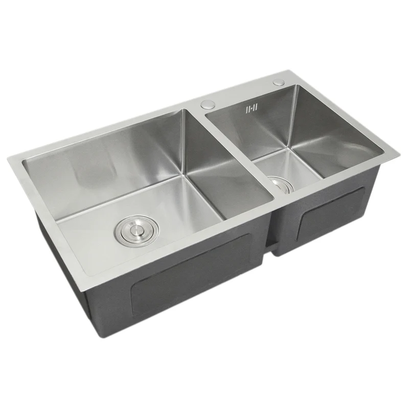 Lavandino da Cucina Doppio in Acciaio Inox KuKoo