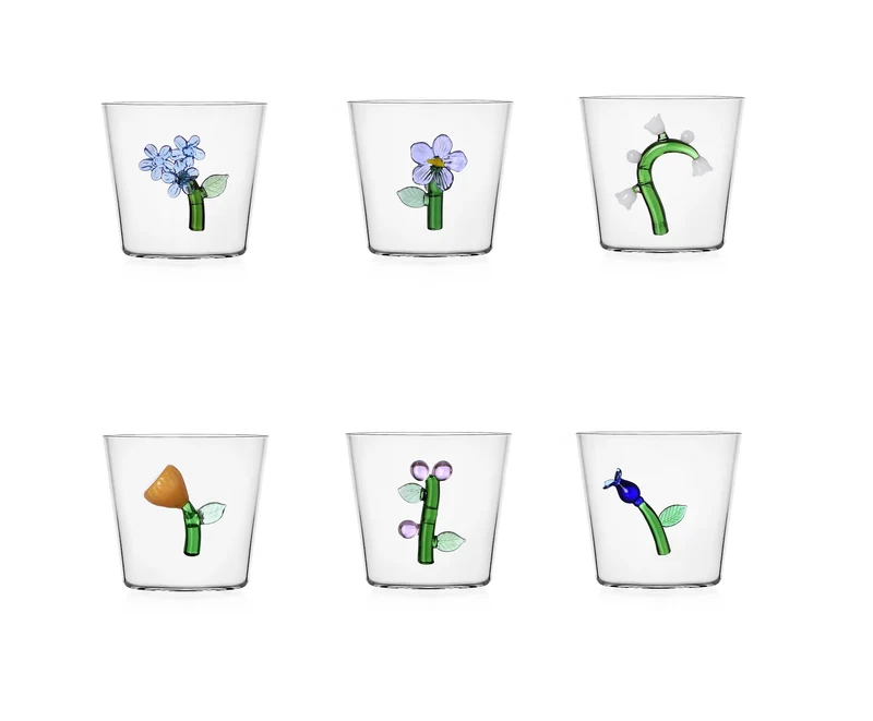 Ichendorf Botanica Set 6 Tumbler con Fiore