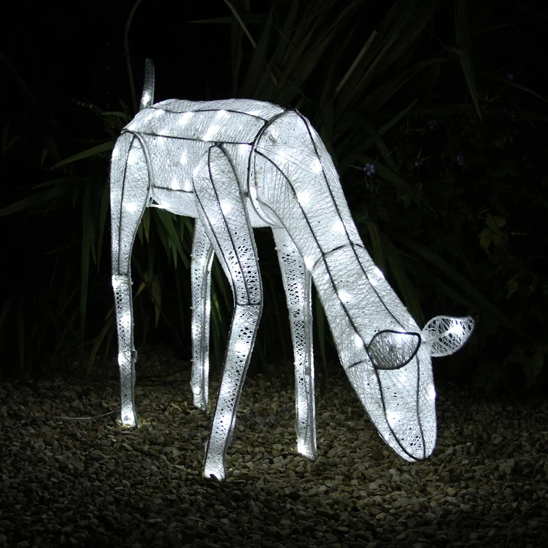 Renna di Natale Luminosa - Femmina - Bianco