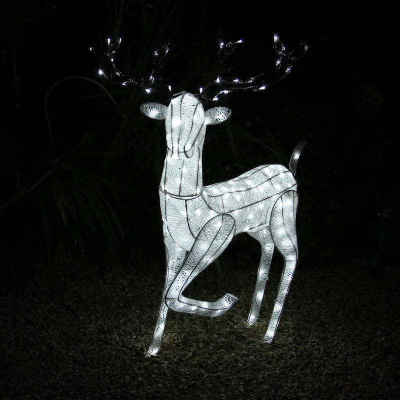 Renna di Natale Luminosa - Maschio - Bianco