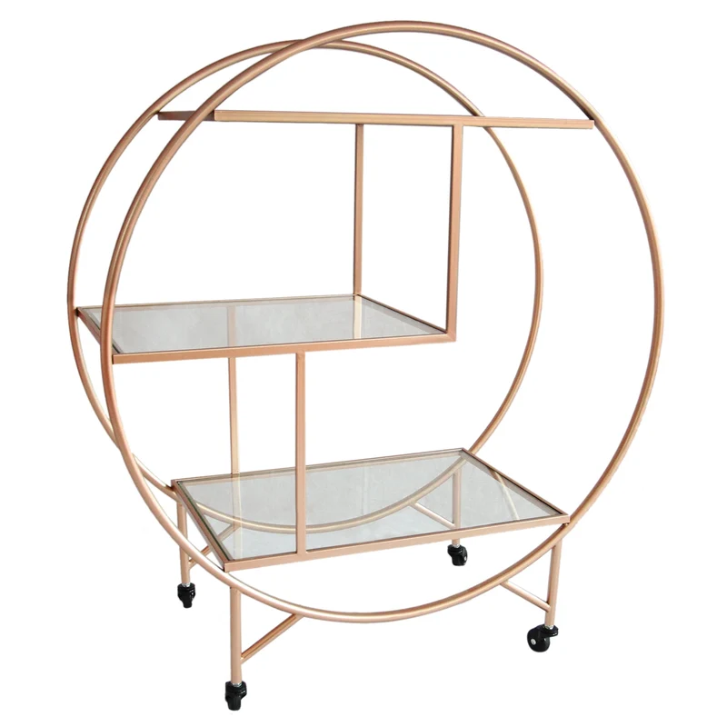 Carrello da Cocktail - Grande - Oro Rosato