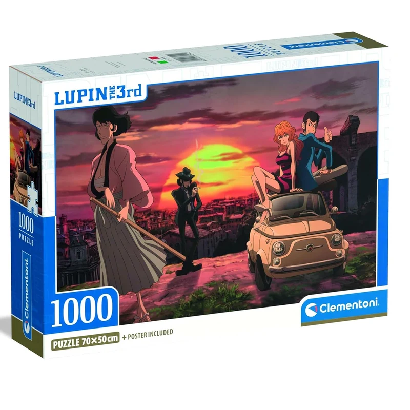 Clementoni Puzzle Lupin III 1000 Pezzi Puzzle Adulti + Poster Incluso