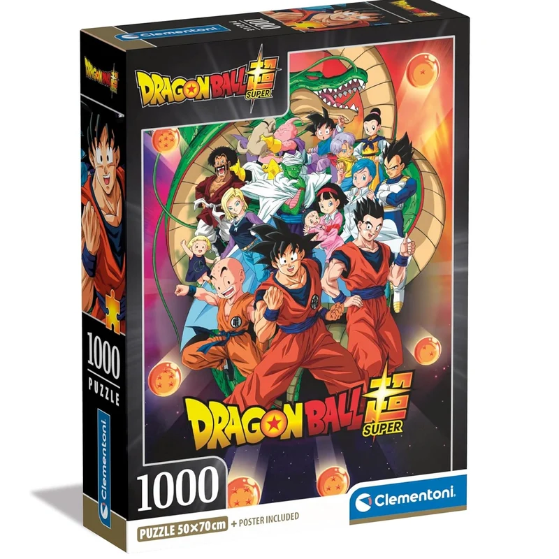 Clementoni Puzzle Dragonball Super 1000 Pezzi Puzzle Adulti + Poster Incluso