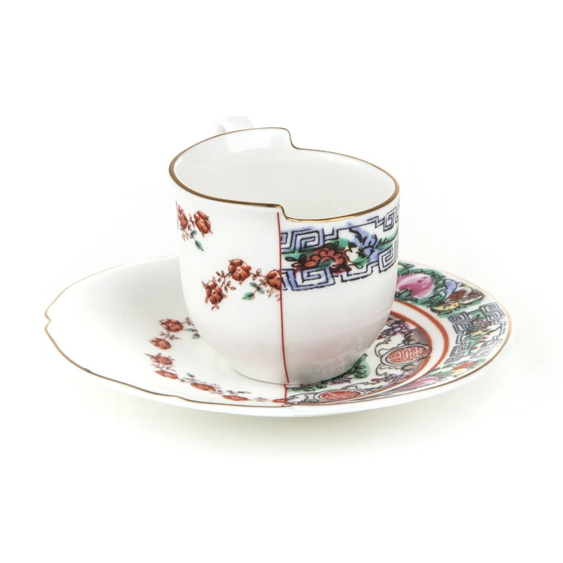 Seletti Hybrid Tazzina da caffè con piattino in porcellana