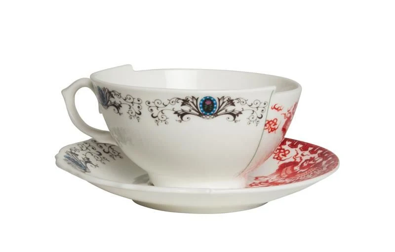 Seletti Hybrid Tazza da Te con piattino in porcellana