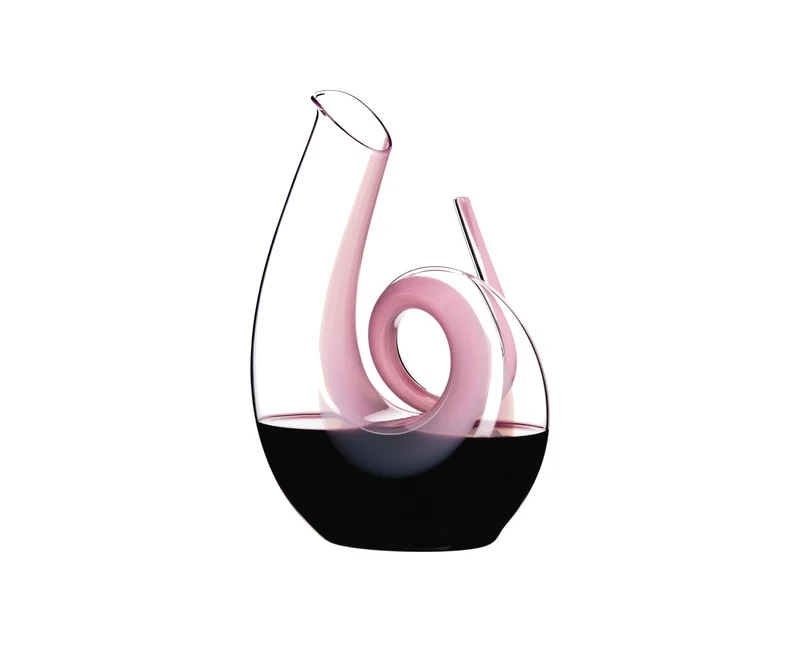 Riedel Decanter Curly Clear, Colore Rosa
