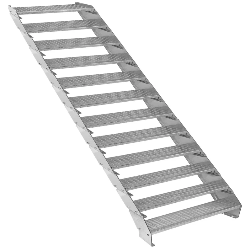 Scala zincata regolabile a 12 elementi - larghezza 900 mm