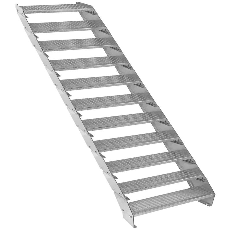 Scala zincata regolabile a 11 elementi - larghezza 900 mm