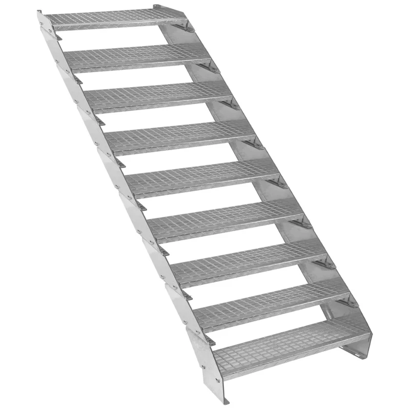 Scala zincata regolabile a 9 elementi - larghezza 900 mm