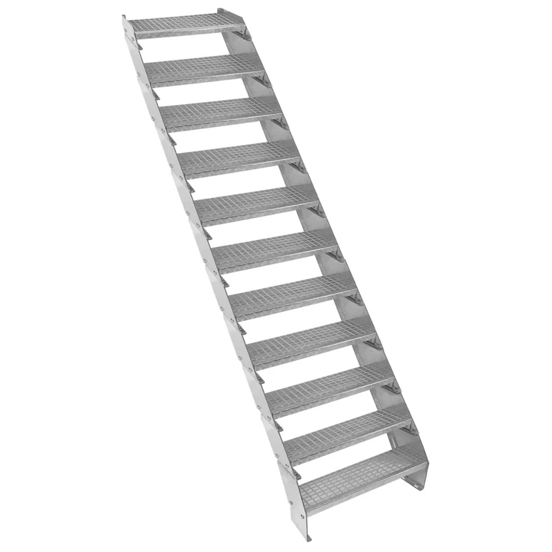 Scala zincata regolabile a 11 elementi - larghezza 600 mm