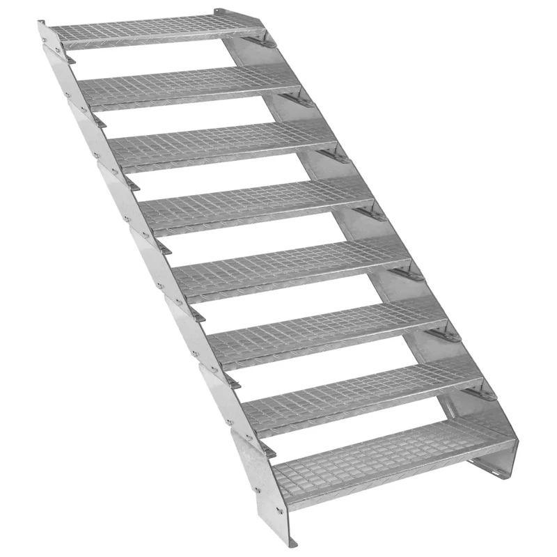 Scala zincata regolabile a 8 elementi - larghezza 900 mm