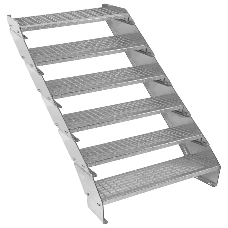 Scala zincata regolabile a 6 elementi - larghezza 900 mm