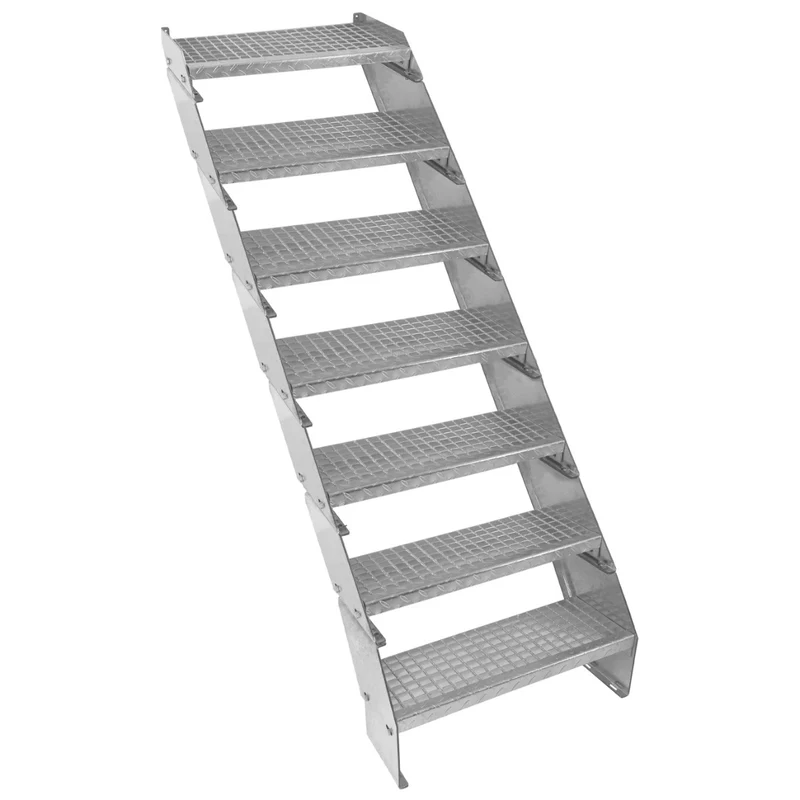 Scala zincata regolabile a 7 elementi - larghezza 600 mm