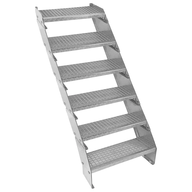 Scala zincata regolabile a 6 elementi - larghezza 600 mm