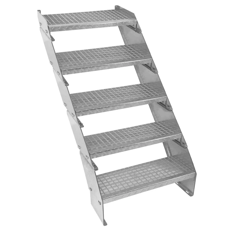 Scala zincata regolabile a 5 elementi - larghezza 600 mm