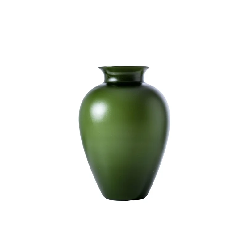Venini Labuan Vaso medio Verde mela interno Lattimo Sabbiato